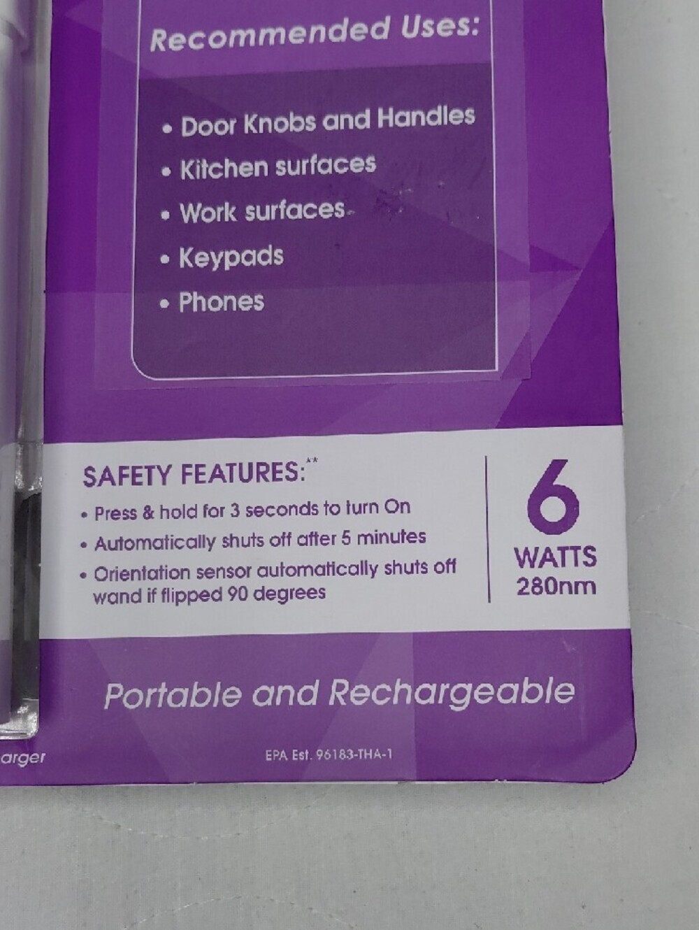 UV Protect Sanitizing Wand - White - Picture 2 of 6